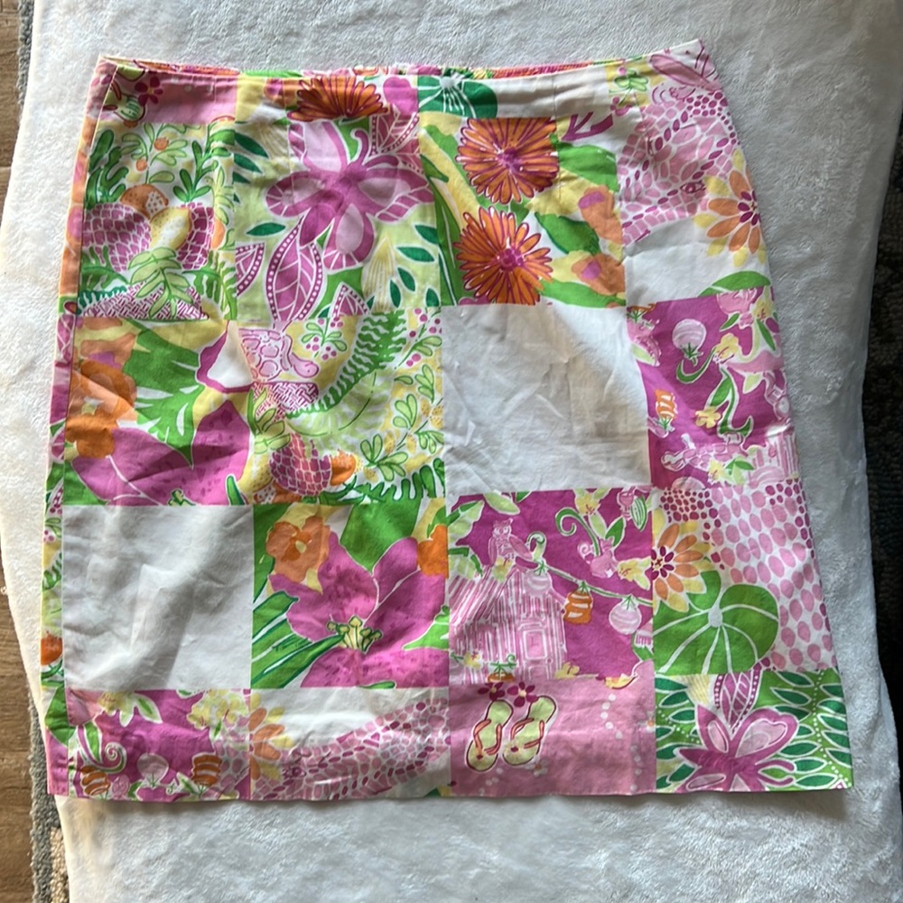Lilly Pulitzer Patchwork Print Skirt Size 4  Excellent condition